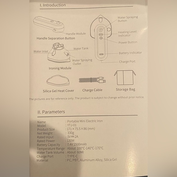 Portable Mini Electric Iron - New in Box - Picture 4 of 5